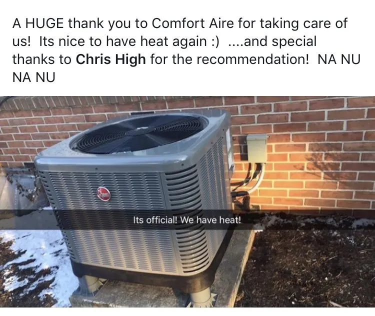 Slide of Comfort Aire Heating And Cooling