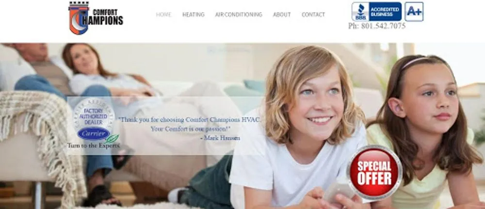 Slide of Comfort Champions Heating & Air Conditioning