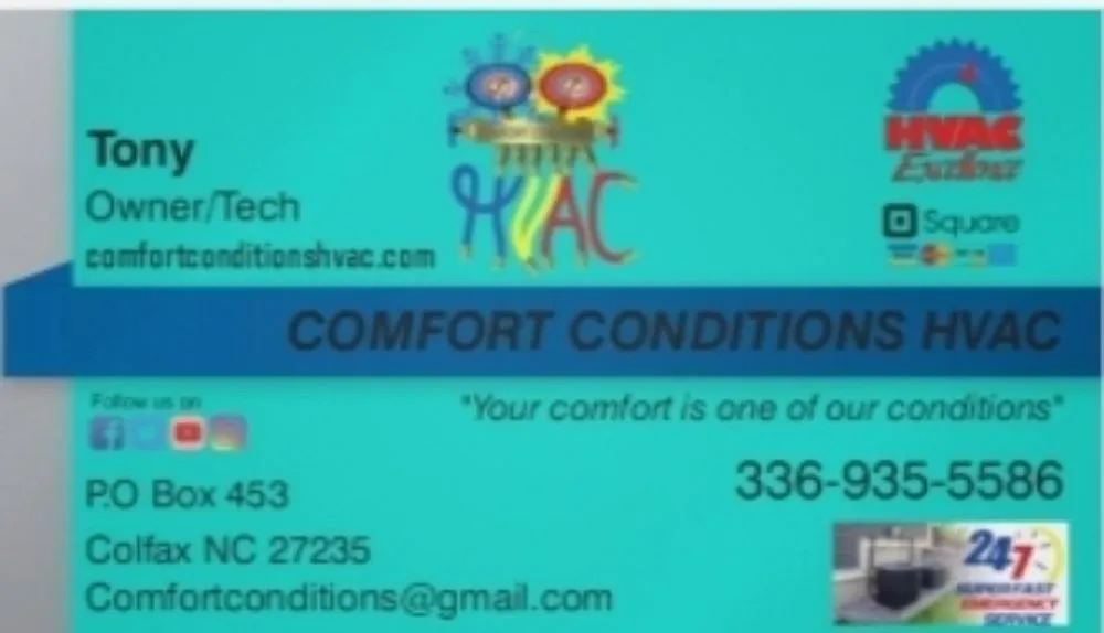 Emergency heating and cooling service same-day service across Colfax, NC - Comfort Conditions HVAC