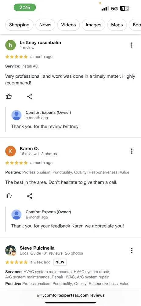 Slide of Comfort Experts