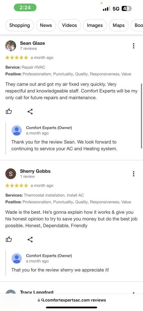 Slide of Comfort Experts