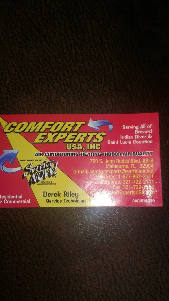 Slide of Comfort Experts USA