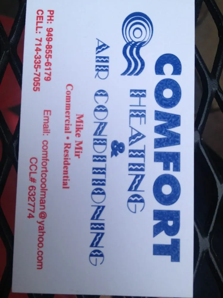 Slide of Comfort Heating & Air Conditioning
