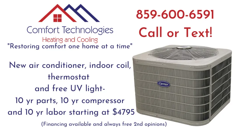 Slide of Comfort Technologies Heating and Cooling