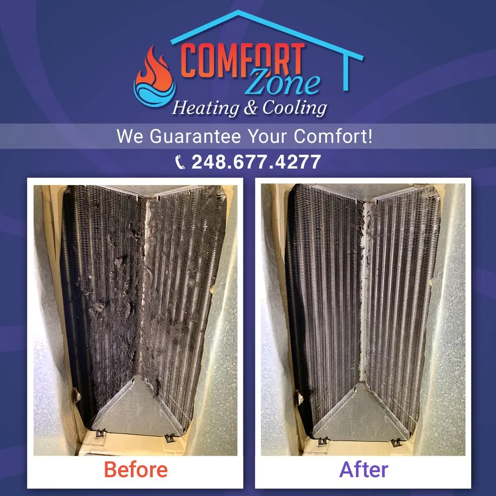 Slide of Comfort Zone Heating and Cooling
