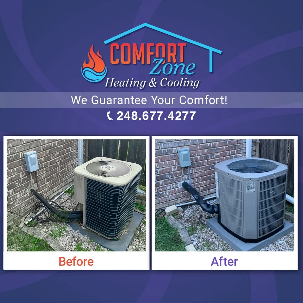 Slide of Comfort Zone Heating and Cooling