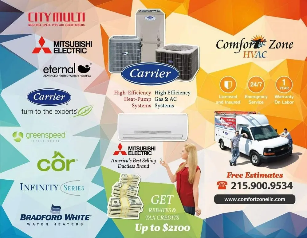 Professional HVAC installation experts serving Huntingdon Valley, PA - Comfort Zone HVAC