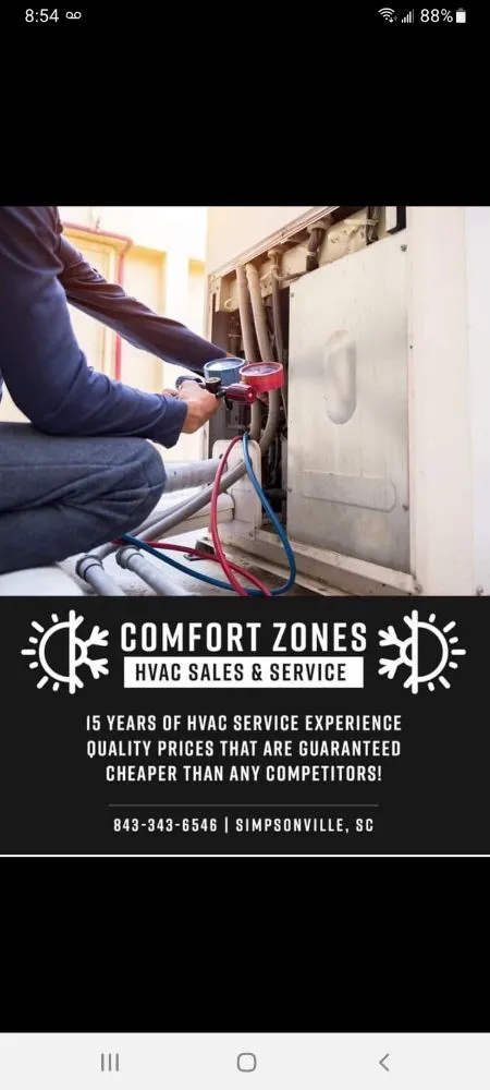 Slide of Comfort Zones HVAC Sales & Service