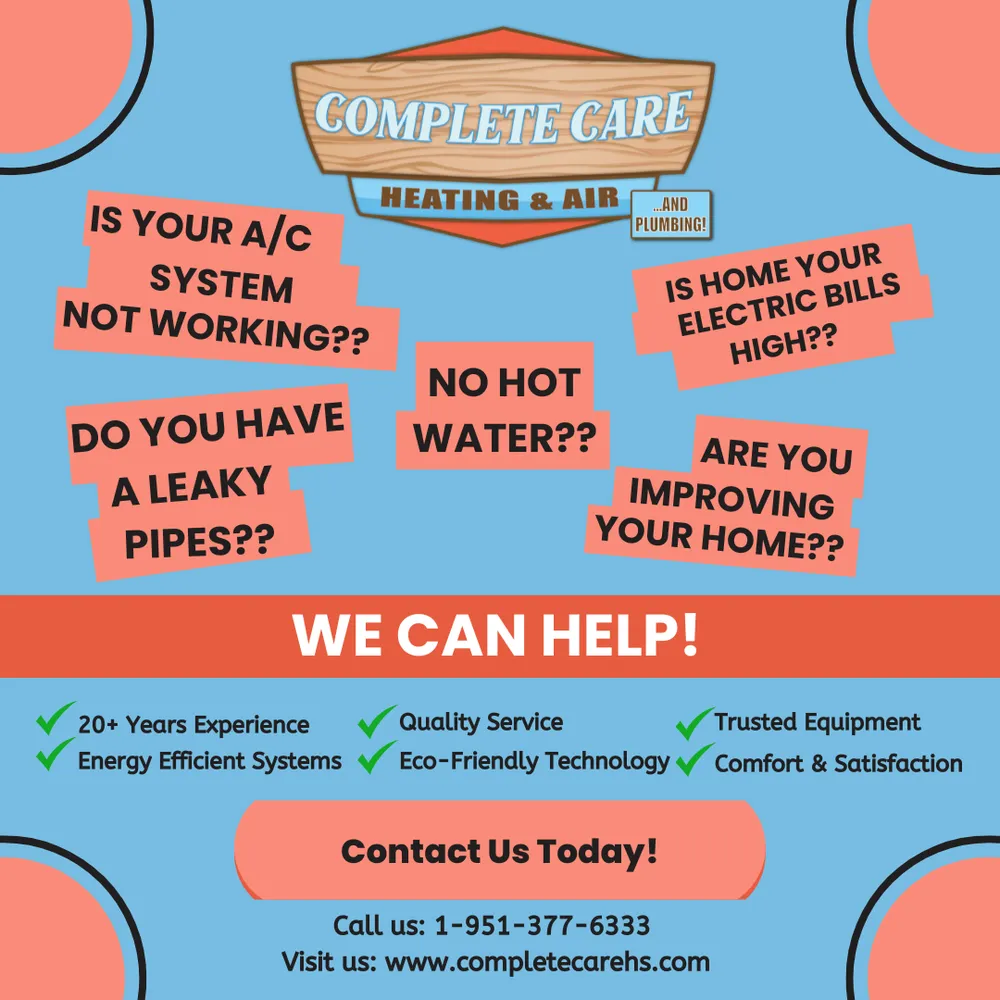 Slide of Complete Care Heating and Air and Plumbing.