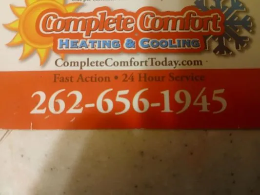 Complete Comfort Heating & Cooling Logo
