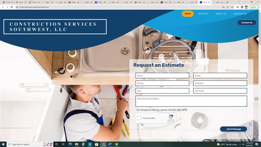 Slide of Construction Services Southwest