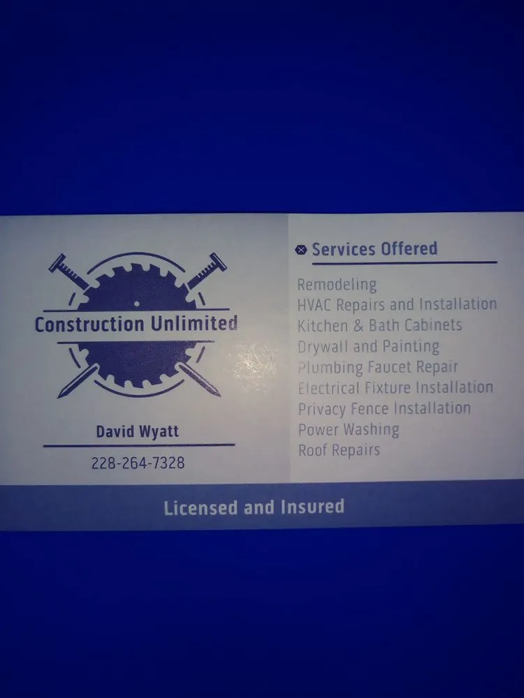 Slide of Construction Unlimited