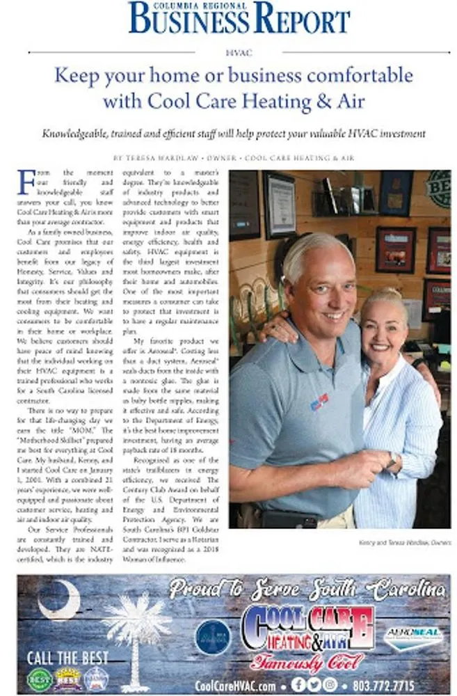 Slide of Cool Care Heating and Air