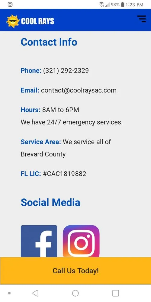 Slide of Cool Rays Air Conditioning and Heating