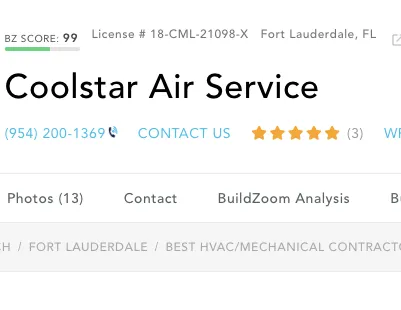 Slide of Coolstar Air Service