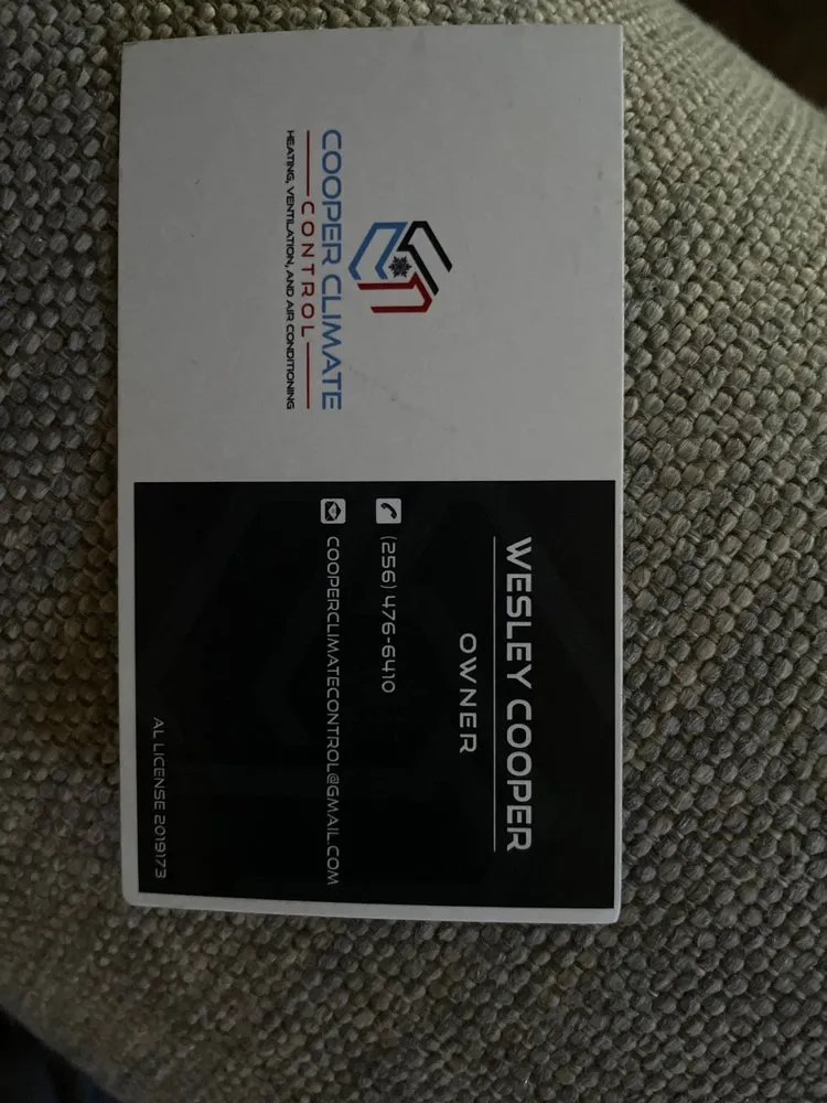 Slide of Cooper Climate Control