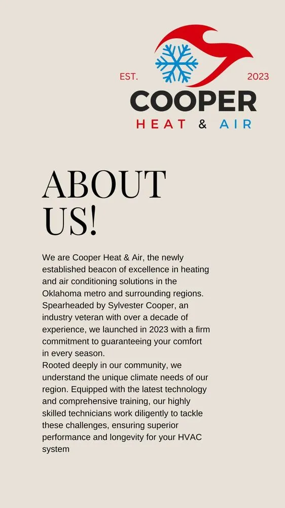 Slide of Cooper Heat & Air