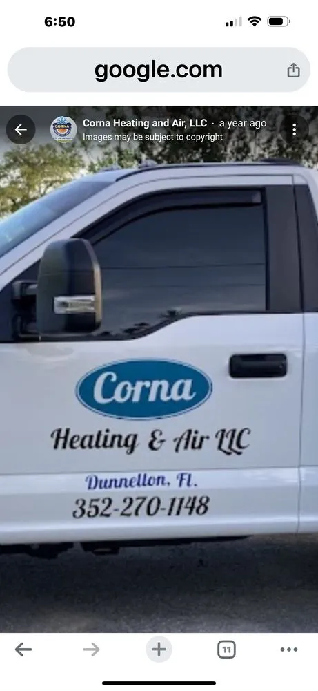 Slide of Corna Heating and Air