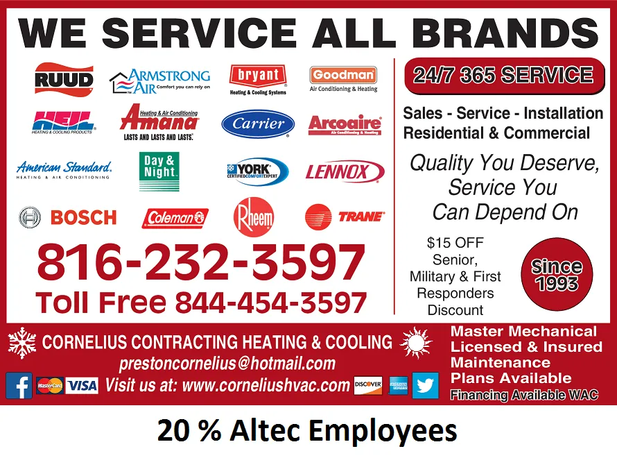 Slide of Cornelius Contracting HVAC