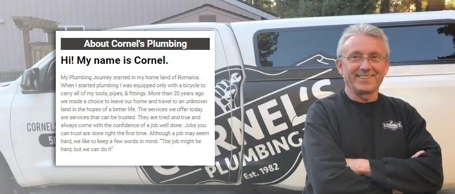 Slide of Cornel's Plumbing Heating & Air Conditioning