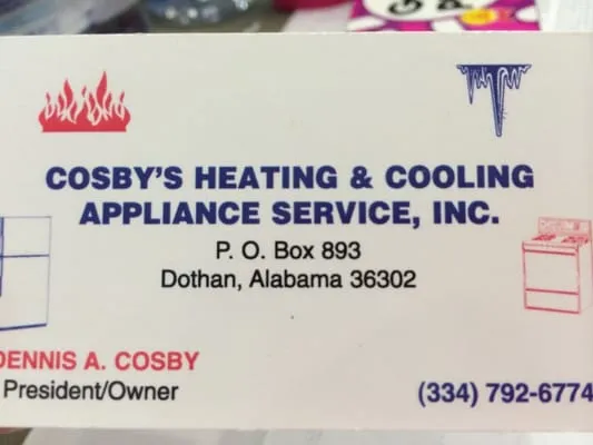 Cosby's Heating & Cooling - Appliance Services