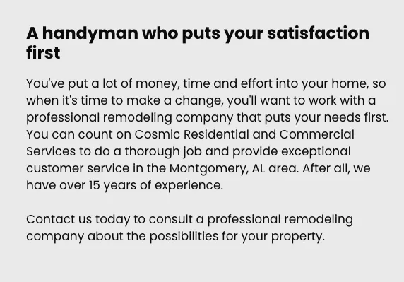 Slide of Cosmic Residential and Commercial Services