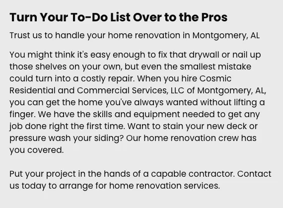 Slide of Cosmic Residential and Commercial Services