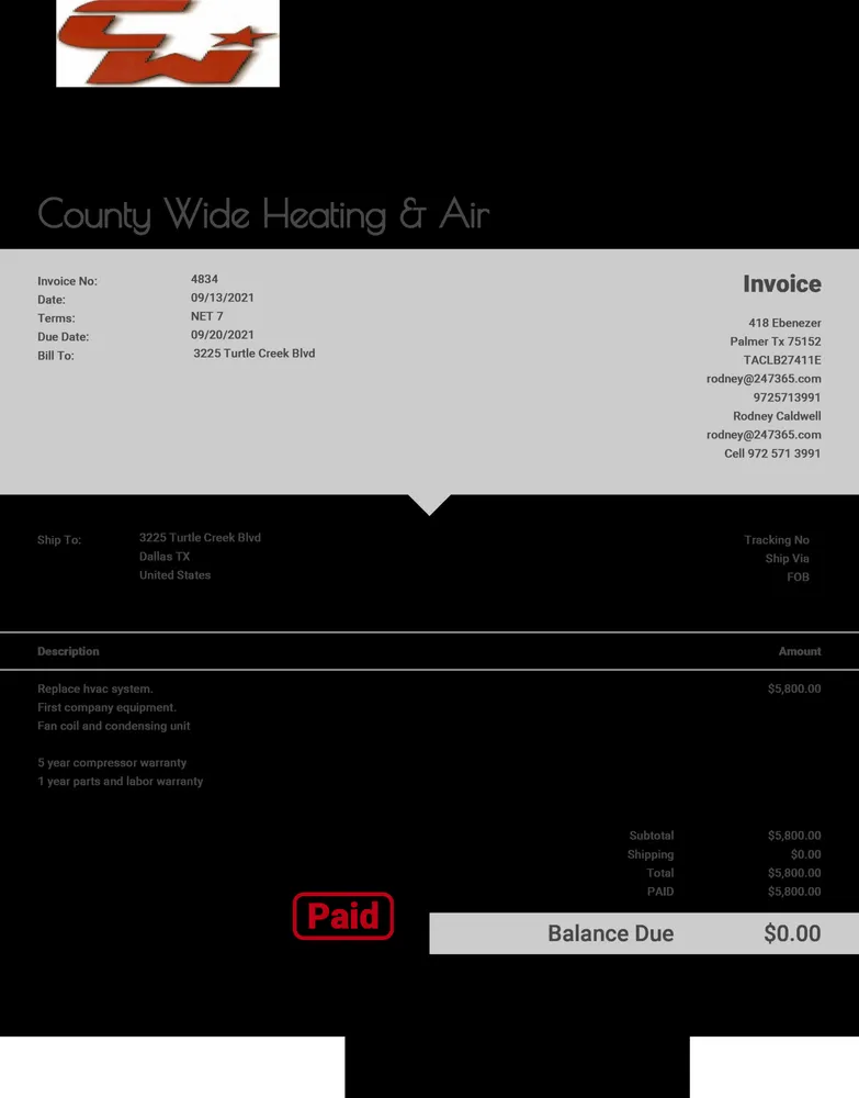 Slide of County Wide Heating & Air