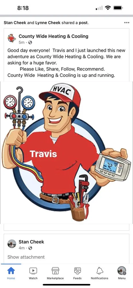 Slide of County Wide Heating & Cooling