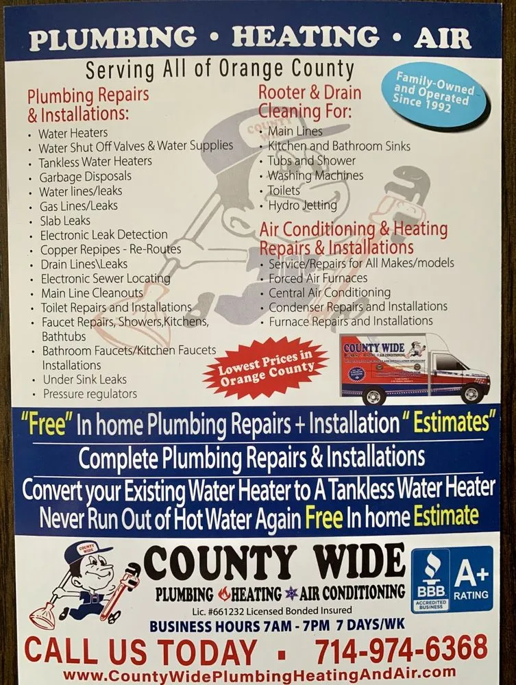 Slide of County Wide Plumbing Heating and Air