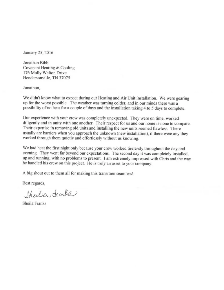 Slide of Covenant Heating & Cooling