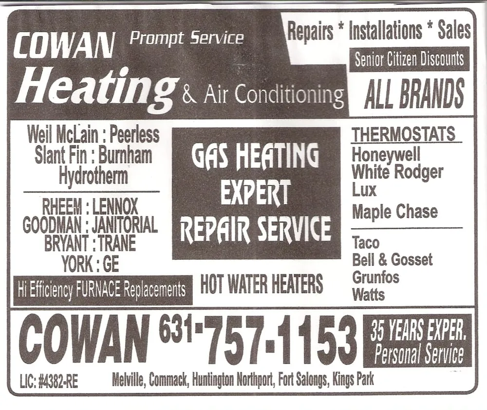 Slide of Cowan Air Conditioning & Heating
