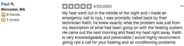 Slide of CPS Heating & Cooling