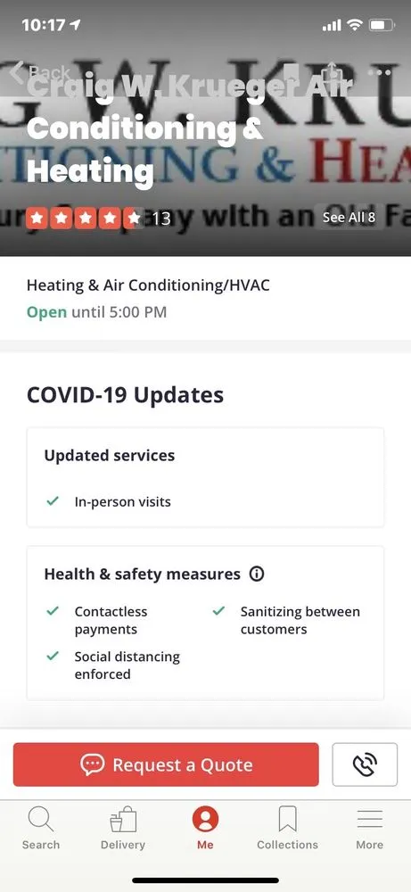 Slide of Craig W. Krueger Air Conditioning & Heating