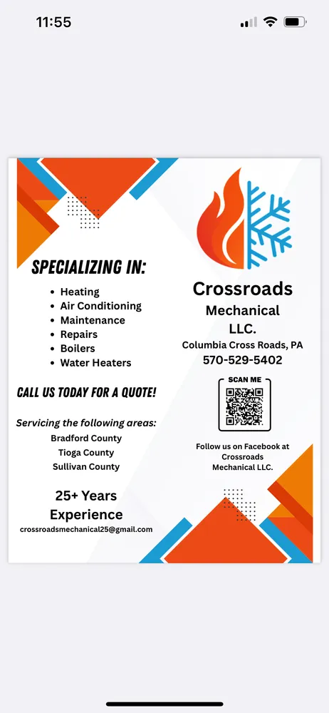 Emergency AC installation near you across Columbia Cross Roads, PA - Crossroads Mechanical