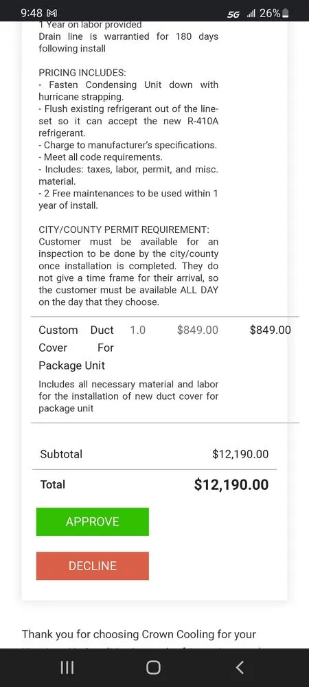 Slide of Crown Cooling