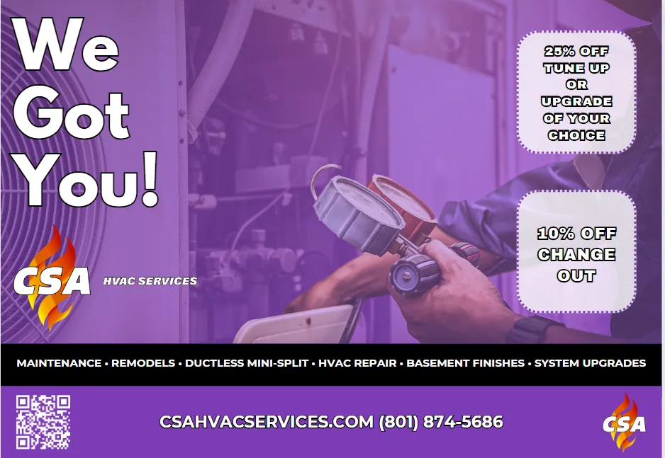 Slide of CSA HVAC Services