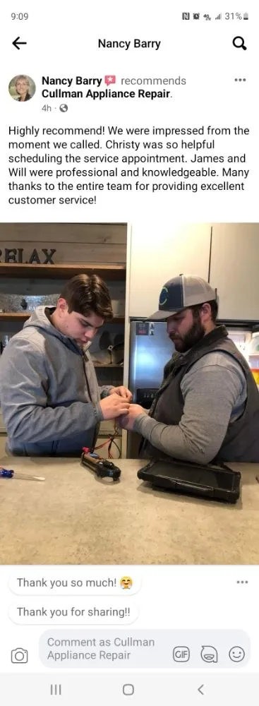 Slide of Cullman Appliance Repair