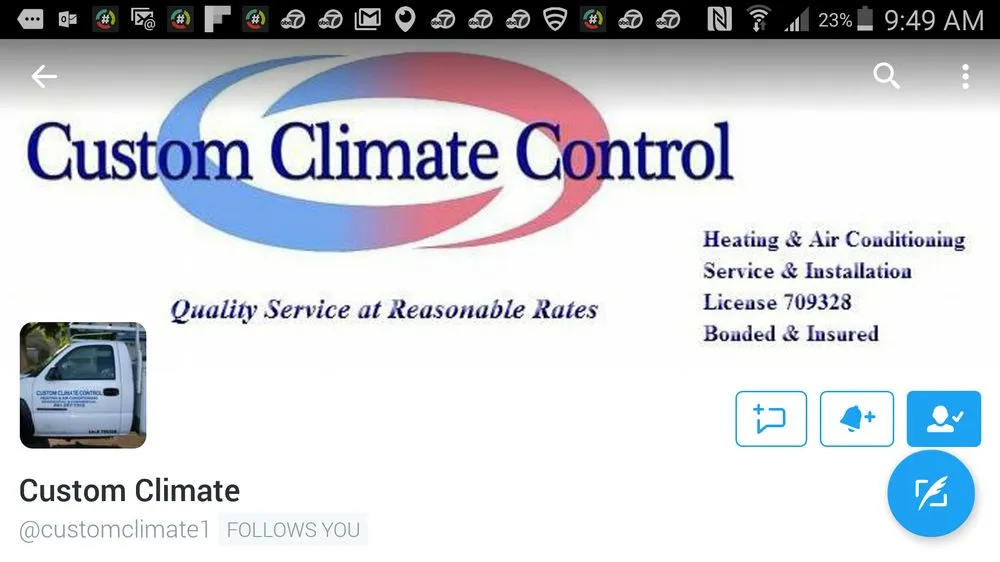 Slide of Custom Climate Control