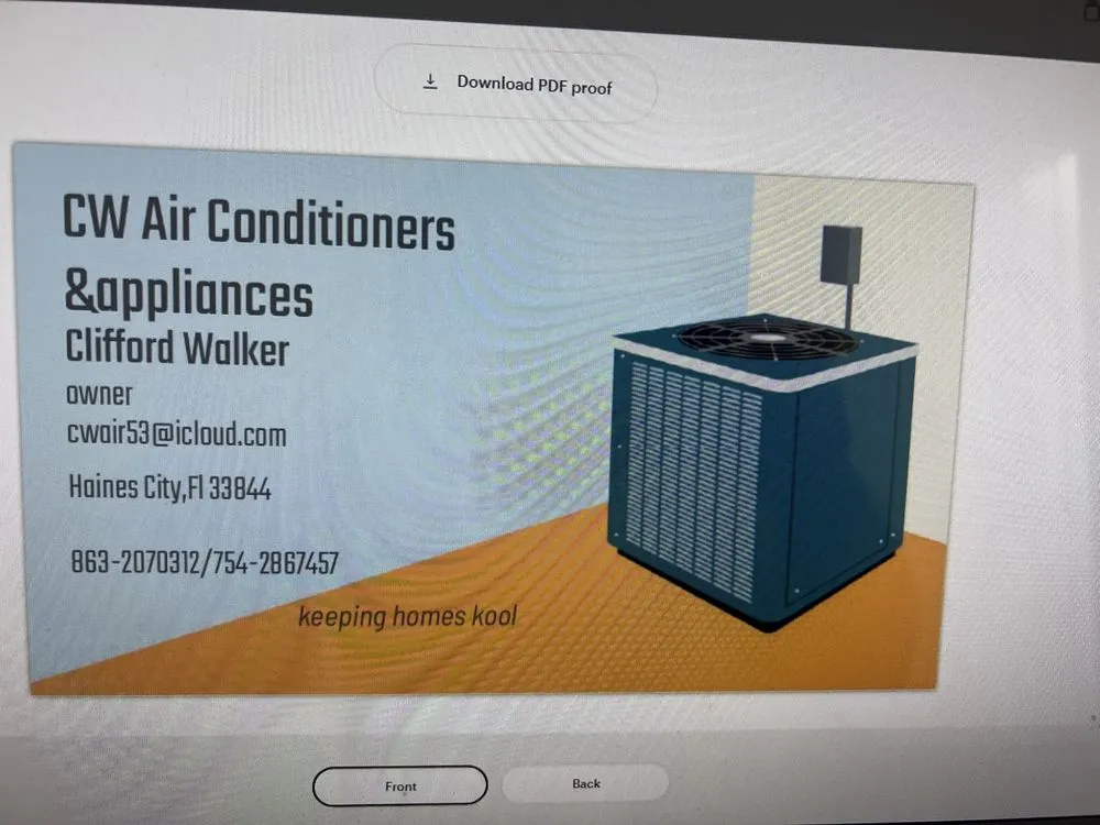 Slide of CW Air Conditioners And Appliances