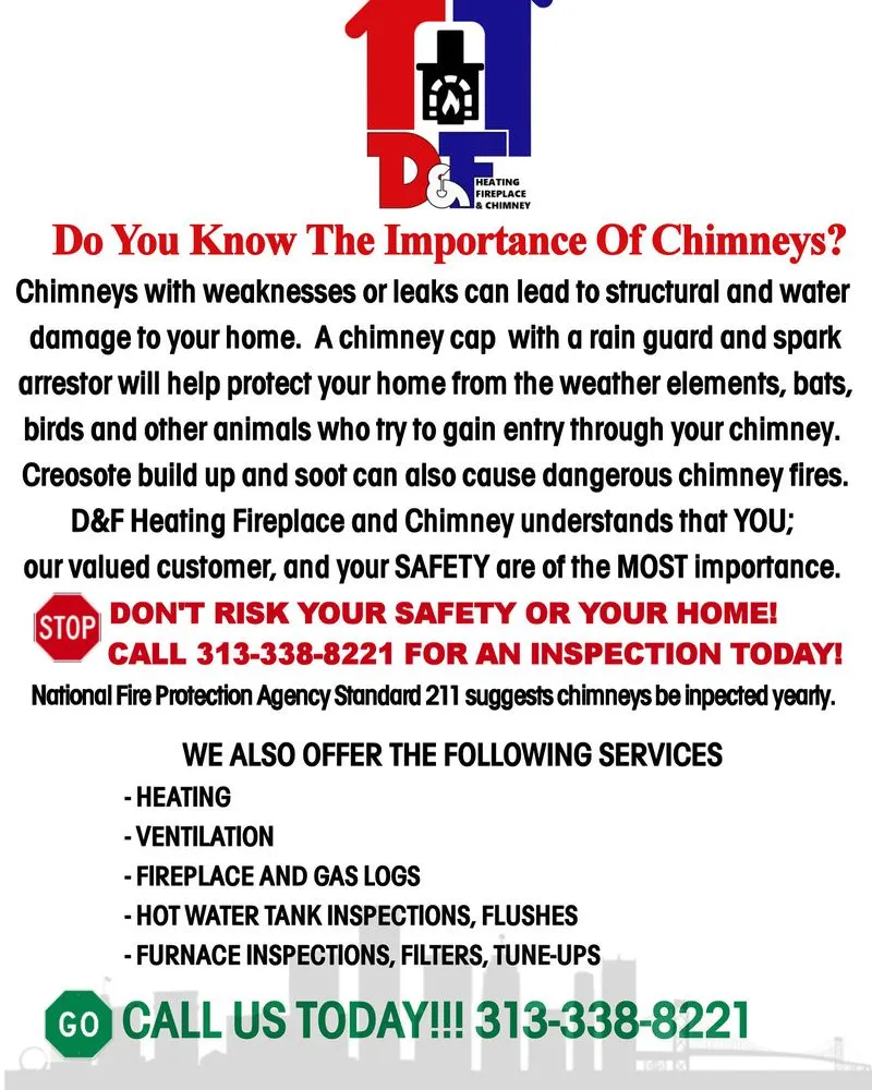 Slide of D & F Heating, Fireplace and Chimney