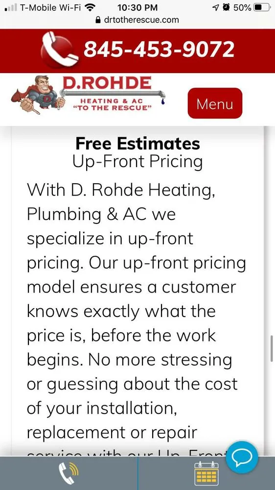 Slide of D Rohde Heating Plumbing & AC