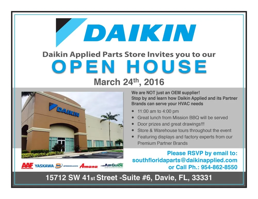 Slide of Daikin Applied Parts Store