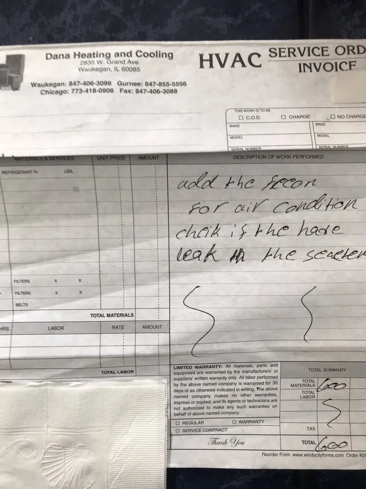 Slide of Dana Heating, Cooling & Supply