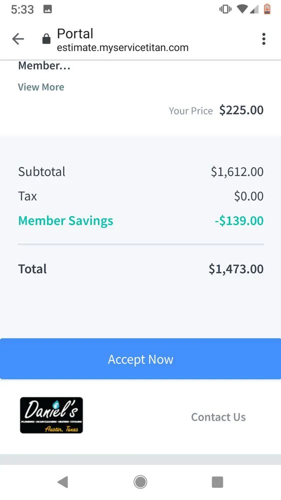 Slide of Daniel's Plumbing and Air Conditioning