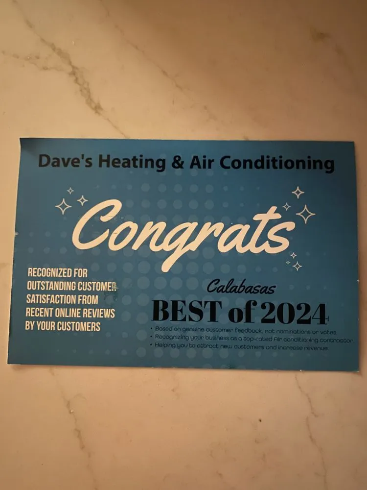 Slide of Dave's Heating & Air Conditioning