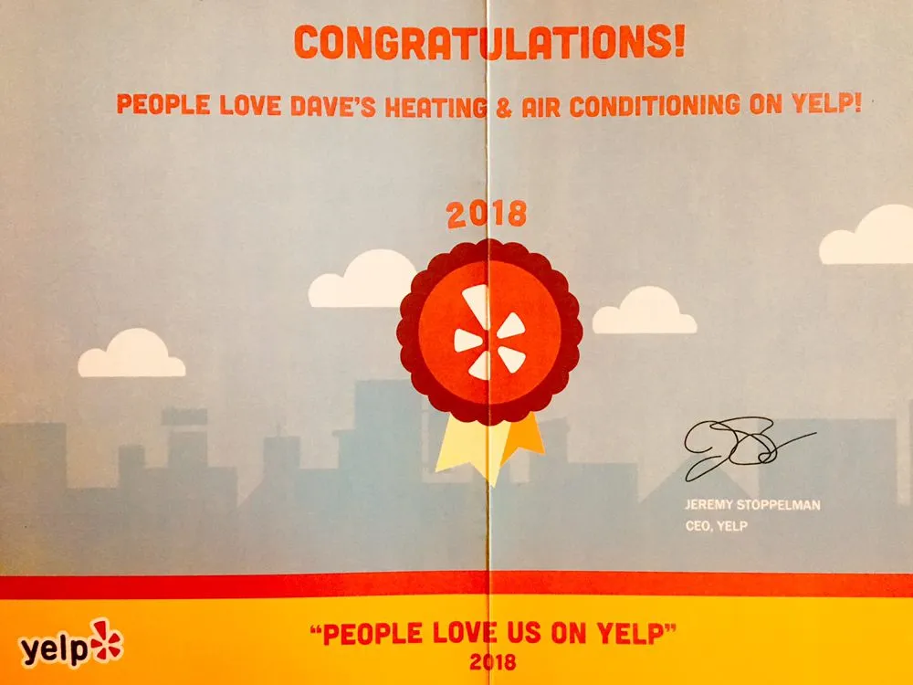 Slide of Dave's Heating & Air Conditioning