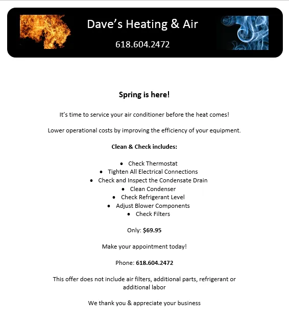 Slide of Dave's Heating and Air