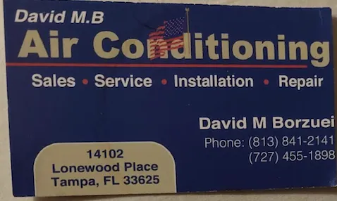 Expert air conditioning service in Tampa Bay, FL by David M B