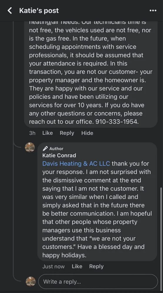 Slide of Davis Heating & AC